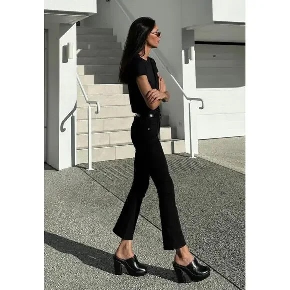 Frame Denim Denim - Frame Black Le Crop Mini Boot